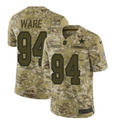 Youth Nike Dallas Cowboys #94 DeMarcus Ware Limited Camo 2018 Salute to Service NFL Jersey