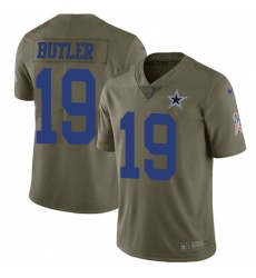 Youth Nike Dallas Cowboys #19 Brice Butler Limited Olive 2017 Salute to Service NFL Jersey
