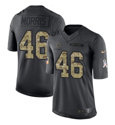 Youth Nike Dallas Cowboys #46 Alfred Morris Limited Black 2016 Salute to Service NFL Jersey