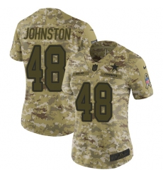 Women's Nike Dallas Cowboys #48 Daryl Johnston Limited Camo 2018 Salute to Service NFL Jersey