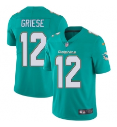 Youth Nike Miami Dolphins #12 Bob Griese Aqua Green Team Color Vapor Untouchable Limited Player NFL Jersey