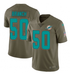 Men's Nike Miami Dolphins #50 Andre Branch Limited Olive 2017 Salute to Service NFL Jersey