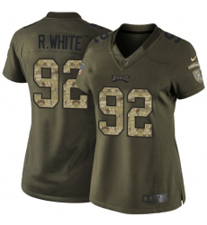 Women's Nike Philadelphia Eagles #92 Reggie White Elite Green Salute to Service NFL Jersey