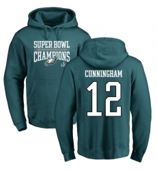 Nike Philadelphia Eagles #12 Randall Cunningham Green Super Bowl LII Champions Pullover Hoodie