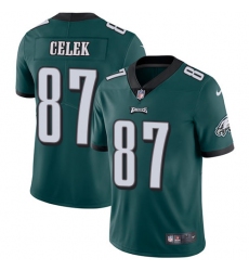 Youth Nike Philadelphia Eagles #87 Brent Celek Midnight Green Team Color Vapor Untouchable Limited Player NFL Jersey