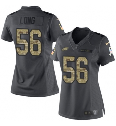 Women's Nike Philadelphia Eagles #56 Chris Long Limited Black 2016 Salute to Service NFL Jersey