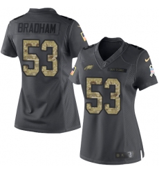 Women's Nike Philadelphia Eagles #53 Nigel Bradham Limited Black 2016 Salute to Service NFL Jersey