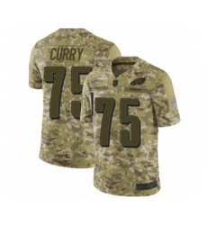 Youth Philadelphia Eagles #75 Vinny Curry Limited Camo 2018 Salute to Service Football Jersey