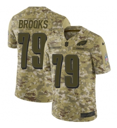 Men's Nike Philadelphia Eagles #79 Brandon Brooks Limited Camo 2018 Salute to Service NFL Jersey