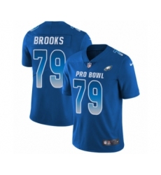 Men's Nike Philadelphia Eagles #79 Brandon Brooks Limited Royal Blue NFC 2019 Pro Bowl NFL Jersey