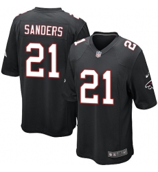 Men's Nike Atlanta Falcons #21 Deion Sanders Game Black Alternate NFL Jersey