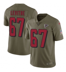 Men's Nike Atlanta Falcons #67 Andy Levitre Limited Olive 2017 Salute to Service NFL Jersey