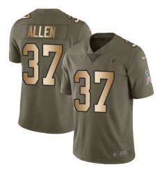 Men's Nike Atlanta Falcons #37 Ricardo Allen Limited Olive/Gold 2017 Salute to Service NFL Jersey