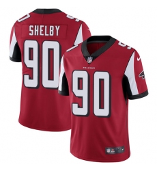 Youth Nike Atlanta Falcons #90 Derrick Shelby Red Team Color Vapor Untouchable Limited Player NFL Jersey