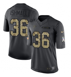 Men's Nike Atlanta Falcons #36 Kemal Ishmael Limited Black 2016 Salute to Service NFL Jersey