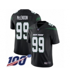 Men's New York Jets #99 Steve McLendon Black Alternate Vapor Untouchable Limited Player 100th Season Football Jersey