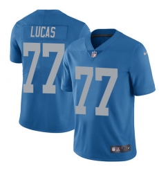 Youth Nike Detroit Lions #77 Cornelius Lucas Limited Blue Alternate Vapor Untouchable NFL Jersey