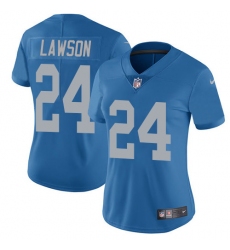 Women's Nike Detroit Lions #24 Nevin Lawson Limited Blue Alternate Vapor Untouchable NFL Jersey