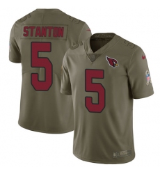 Youth Nike Arizona Cardinals #5 Drew Stanton Limited Olive 2017 Salute to Service NFL Jersey