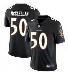 Men's Nike Baltimore Ravens #50 Albert McClellan Black Alternate Vapor Untouchable Limited Player NFL Jersey