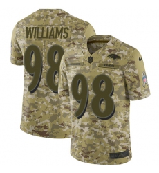 Men's Nike Baltimore Ravens #98 Brandon Williams Limited Camo 2018 Salute to Service NFL Jersey