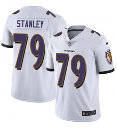 Men's Nike Baltimore Ravens #79 Ronnie Stanley White Vapor Untouchable Limited Player NFL Jersey