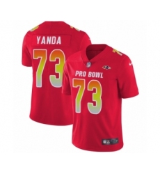 Youth Nike Baltimore Ravens #73 Marshal Yanda Limited Red AFC 2019 Pro Bowl NFL Jersey