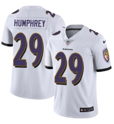 Men's Nike Baltimore Ravens #29 Marlon Humphrey White Vapor Untouchable Limited Player NFL Jersey