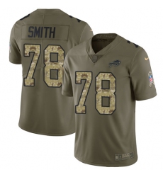 Youth Nike Buffalo Bills #78 Bruce Smith Limited Olive/Camo 2017 Salute to Service NFL Jersey