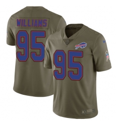 Youth Nike Buffalo Bills #95 Kyle Williams Limited Olive 2017 Salute to Service NFL Jersey