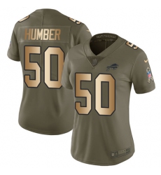 Women's Nike Buffalo Bills #50 Ramon Humber Limited Olive/Gold 2017 Salute to Service NFL Jersey