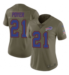 Women's Nike Buffalo Bills #21 Jordan Poyer Limited Olive 2017 Salute to Service NFL Jersey
