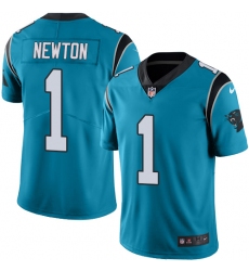 Youth Nike Carolina Panthers #1 Cam Newton Blue Alternate Vapor Untouchable Limited Player NFL Jersey