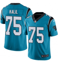 Youth Nike Carolina Panthers #75 Matt Kalil Blue Alternate Vapor Untouchable Limited Player NFL Jersey
