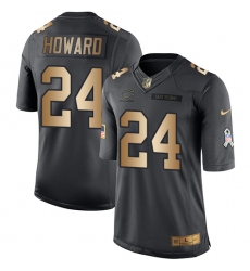 Youth Nike Chicago Bears #24 Jordan Howard Limited Black/Gold Salute to Service NFL Jersey
