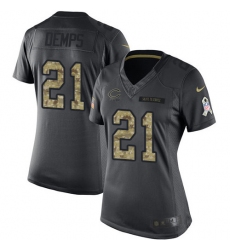Women's Nike Chicago Bears #21 Quintin Demps Limited Black 2016 Salute to Service NFL Jersey