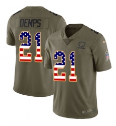 Youth Nike Chicago Bears #21 Quintin Demps Limited Olive/USA Flag Salute to Service NFL Jersey