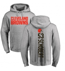 NFL Nike Cleveland Browns #53 Joe Schobert Ash Pullover Hoodie