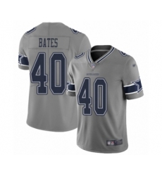 Women's Dallas Cowboys #40 Bill Bates Limited Gray Inverted Legend Football Jersey