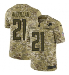Youth Nike Detroit Lions #21 Ameer Abdullah Limited Camo 2018 Salute to Service NFL Jersey