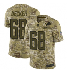 Men's Nike Detroit Lions #68 Taylor Decker Limited Camo 2018 Salute to Service NFL Jersey