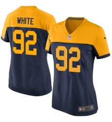 Women's Nike Green Bay Packers #92 Reggie White Limited Navy Blue Alternate NFL Jersey