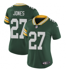 Women's Nike Green Bay Packers #27 Josh Jones Green Team Color Vapor Untouchable Limited Player NFL Jersey