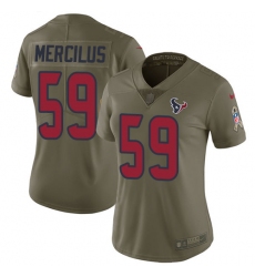 Women's Nike Houston Texans #59 Whitney Mercilus Limited Olive 2017 Salute to Service NFL Jersey