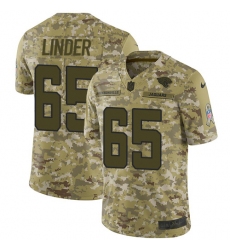 Men's Nike Jacksonville Jaguars #65 Brandon Linder Limited Camo 2018 Salute to Service NFL Jersey