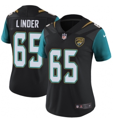Women's Nike Jacksonville Jaguars #65 Brandon Linder Black Alternate Vapor Untouchable Limited Player NFL Jersey